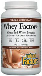 Natural Factors Whey Factors Grass Fed Whey Protein, ciocolată dublă, 1 kg, Natural Factors