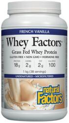 Natural Factors Whey Factors Grass Fed Whey Protein, vanilie franceză, 1 kg, Natural Factors