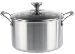 Grunberg Cratita Inox cu Capac Sticla, 26 cm, 5.40 l, Invelis Antiaderent, Compatibila Inductie, Grunberg (GR9926)