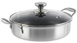 Grunberg Cratita Joasa din Otel Inoxidabil cu Capac Sticla, 26 cm, 3 l, Compatibila Inductie, Grunberg (GR9626)