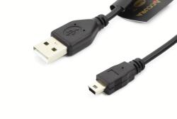 Accura ACC2264 USB-A apa - miniUSB-B apa 2.0 Adat Kábel - Fekete (1, 8m) (ACC2264) (ACC2264)