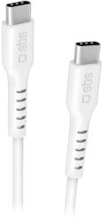 SBS TECABLETCC2MW USB-C apa - USB-C apa 2.0 Adat és töltőkábel - Fehér (2m) (TECABLETCC2MW) (TECABLETCC2MW)