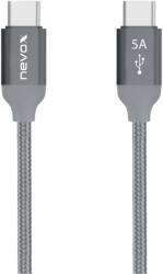 Nevox USB-C apa - USB 2.0-C apa Adat- és töltőkábel 2m - Ezüst (1654) (1654)
