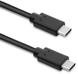 Qoltec Perfect Connection USB-C apa - USB-C apa 3.1 Adat és töltőkábel - Fekete (2m) (52351) (52351)