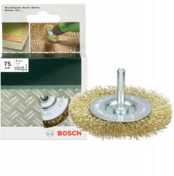 Bosch Accessories Tárcsakefék fúrógépekhez - Krimpelt huzal, sárgaréz bevonatú, 75mm D=75mm, Szélesség=8mm Szár átmérő 6 mm 2609256529 1 db (2609256529) (2609256529)