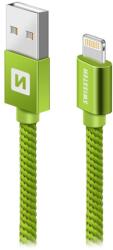 SWISSTEN 71523207 USB-A apa - Lightning apa Adat- és töltőkábel 1.2m - Zöld (71523207) (71523207)