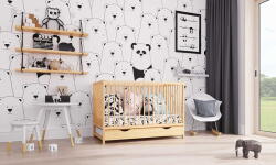 Lettino Pătuț pentru copii Dominik 120 × 60 cm - natural