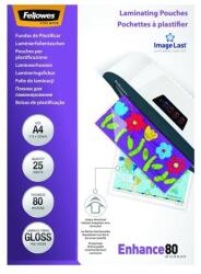 Fellowes Lamináló fólia FELLOWES A/4 80 mikron fényes 25/csom (5396205) - tonerpiac