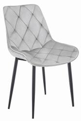  Bársony étkezőszék TOR, világosszürke