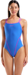 arena hyperflow women's solid double cross back blue / purple m - uk34 Costum de baie dama