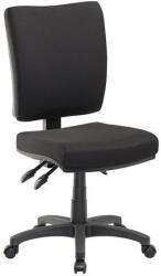 MAYAH Munkaszék, háttámlás, habszivacs ülőfelület, fekete lábkereszt, MAYAH Flash II Deluxe , fekete (12010) - kellekanyagonline
