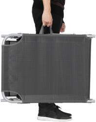 SONGMICS Összecsukható Napozóágy Napellenzővel Sötétszürke (EUZ-GCB19UV1)