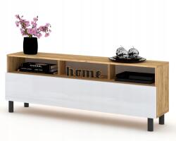 Krak Meble Álló Rtv szekrény Play Heels Komód Polc Vitrin Craft Fehér Fényes 160 (111031160150N)