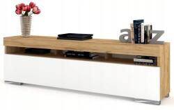 Krak Meble Tölgy Craft Fehér Rtv szekrény Álló komód 140 (POSL140P)