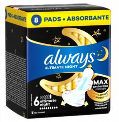 Always Ultimate Night Always egészségügyi betét 6-os méret, 8 db (8700216213905)
