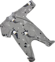 Wikids pamut, hosszú ujjú rugi - Szürke Karácsony Manós 44-es