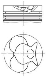 MAHLE dugattyú MAHLE 002 49 00 for MERCEDES-BENZ (002 49 00)