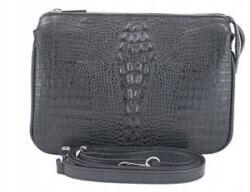 Barberinis kézitáska postás táska valódi bőr fekete (604/1-1)