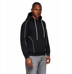 Ombre Férfi pulóver kontrasztos varrásokkal fekete V1 OM-SSNZ-0250 méret XL (169626)