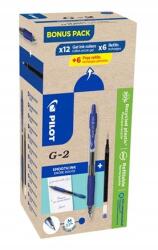 Pilot Géltoll "G-2", bónuszcsomag, kék utántöltő, 0, 32 mm, nyomógombos mechanizmus, Pilot