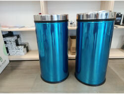 Dayco Metal Sérült rozsdamentes Henger billenőfedeles szemetes 45L, fényes