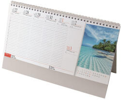 Realsystem Asztali naptár 320mmx155mm, Szigetek fehérlapok álló tartóval Realsystem 2026 (36664) - irodaszerpiac