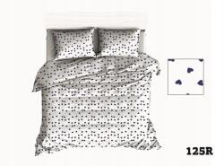 Extrapościel Pamut ágyneműhuzat 90x120 cm fehér szívecskés mintával (1944033)