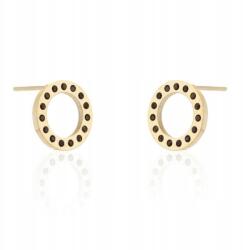 Ecarla Aranyozott, Rozsdamentes Acél Fülbevaló, Dugós KST2143 (KST2143)