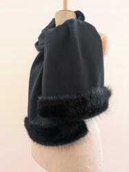  Természetes szőrmével ellátott kendő