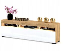 Krak Meble Rtv Play Szekrény Fehér Magasfényű Led 160 (11108160151)