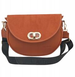 Laura Biaggi kézitáska postás táska camel flip-floppal