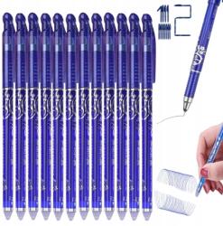  Törölhető Golyóstoll Radírral Mágikus Törölhető Készlet 12db-os (12x DŁUGOPIS ŚCIERALNY ZMAZYWALNY )