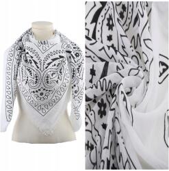 DEMUR Kendő Bandana Kendő Női Sál szögletes kendő fehér 140/140 (apaszki chusty chustki szale damskie wiosenne)