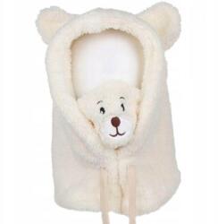 Ecarla Plüss téli sapka macifülekkel kéménygallér, 2 az 1-ben krémszínű CZ34WZ2 (CZ34WZ2)