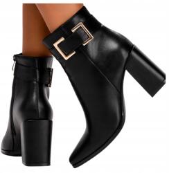 Casu Női Elegáns Oszlopos Dekoratív Bokacsizma 40-es (G22WX15/B)