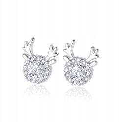 Ecarla Sebészeti Acél Fülbevaló ródiumozott rénszarvas K1448 (5903678511647)