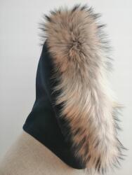 Csősál sál alagút sapka kapucni természetes nyest szőrme