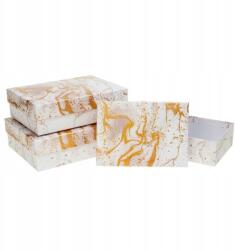 Rozette Téglalap Alakú Doboz 3DB Márvány Rozette