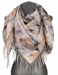 Versoli Női Őszi Téli Ajándék Kendő Rojtokkal RCC21-4 bézs