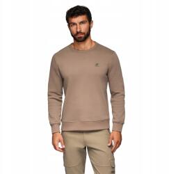 Ombre Klasszikus férfi pulóver kerek nyakkivágással világosbarna V3 OM-SSNZ-0243 S (169598)