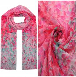 DEMUR Női Sál könnyű tavaszi vékony átmeneti viszkóz fukszia rózsaszín (z wiskozy kolorowy)