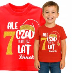 Be Lucky Karácsonyi póló De Csád Már 7 Éves Vagyok névvel a 7. születésnapomra méret146