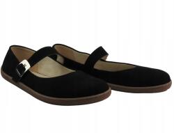  Női Barefoot Cipő Fekete Nika Komfort 1445 Természetes Velúrbőr (1445.CZARNE)
