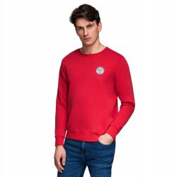 Ombre Kigombolhatatlan férfi pulóver kerek nyakkivágással piros V1 B1713 L-es méret (182257)