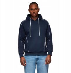 Ombre Férfi pulóver kontrasztos varrásokkal sötétkék V2 OM-SSNZ-0250 méret L (169630)