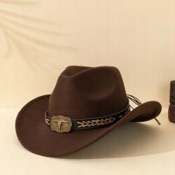  Cowboy kalap barna western texas retro Bika Koponya szíj 56 57 cm (692565864168)