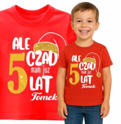 Be Lucky Karácsonyi póló De Csád Már 5 Éves Vagyok névvel az 5. születésnapomra méret 110