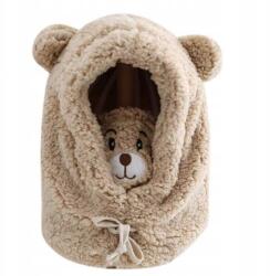 Ecarla Plüss téli sapka macifülekkel kéménygallér, 2 az 1-ben barna CZ34WZ1 (CZ34WZ1)