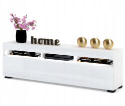 Krak Meble Rtv Play Szekrény Fehér Magasfényű Led 140 (11108140111)