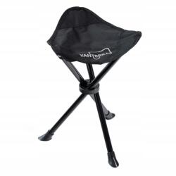 Meteor Háttámla nélküli összecsukható kemping túraszék lakóautóhoz, fekete (16936)